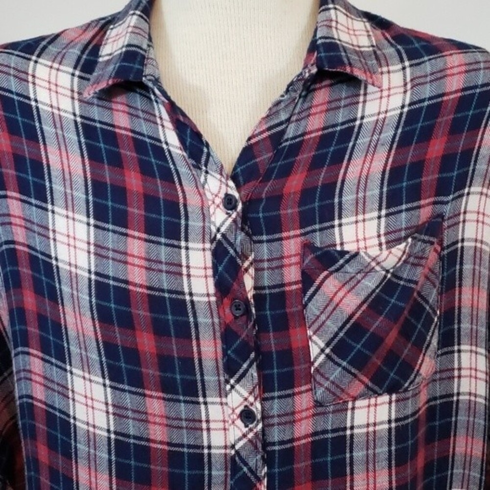 RAILS Plaid Flannel Button Front Top size S - Picture 2 of 7